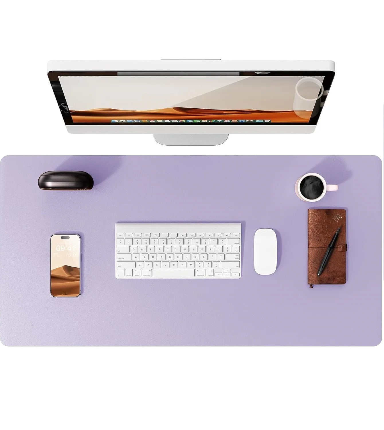Large Mouse Pad,Office Desk Mat, Leather Desk Pad Protector, Non-Slip PU Leather Desk Blotter, Laptop Desk Pad Quick Pick Grocers