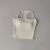 Sports and Fitness Vest with Chest Pad Summer Shockproof Beauty Back Nude Feeling Suit Pilates Training Yoga Top Yoga Clothing Quick Pick Grocers