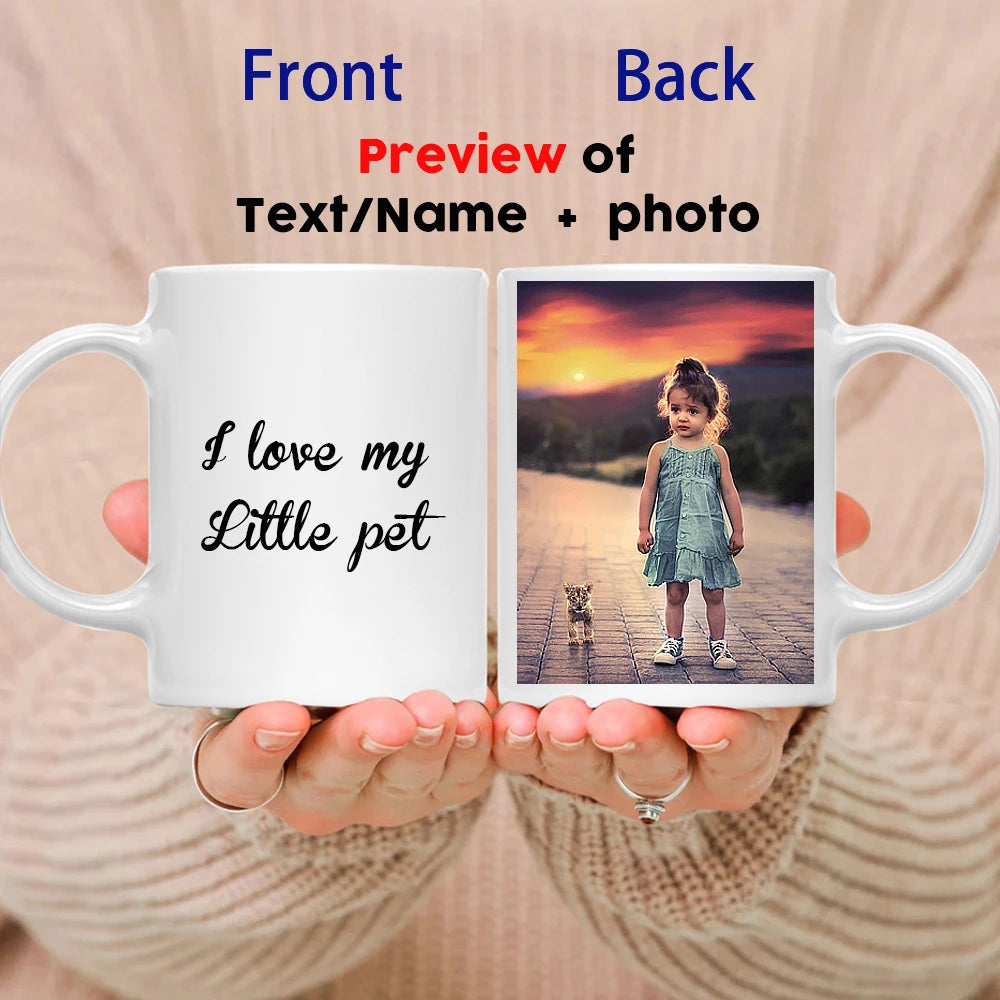 Personalised Your Photo Mug, Custom NAME IMAGE  Cup,Customize Coffee Mugs, Tea Cups, Mothers' day, Fathers' day Wedding Gift Quick Pick Grocers