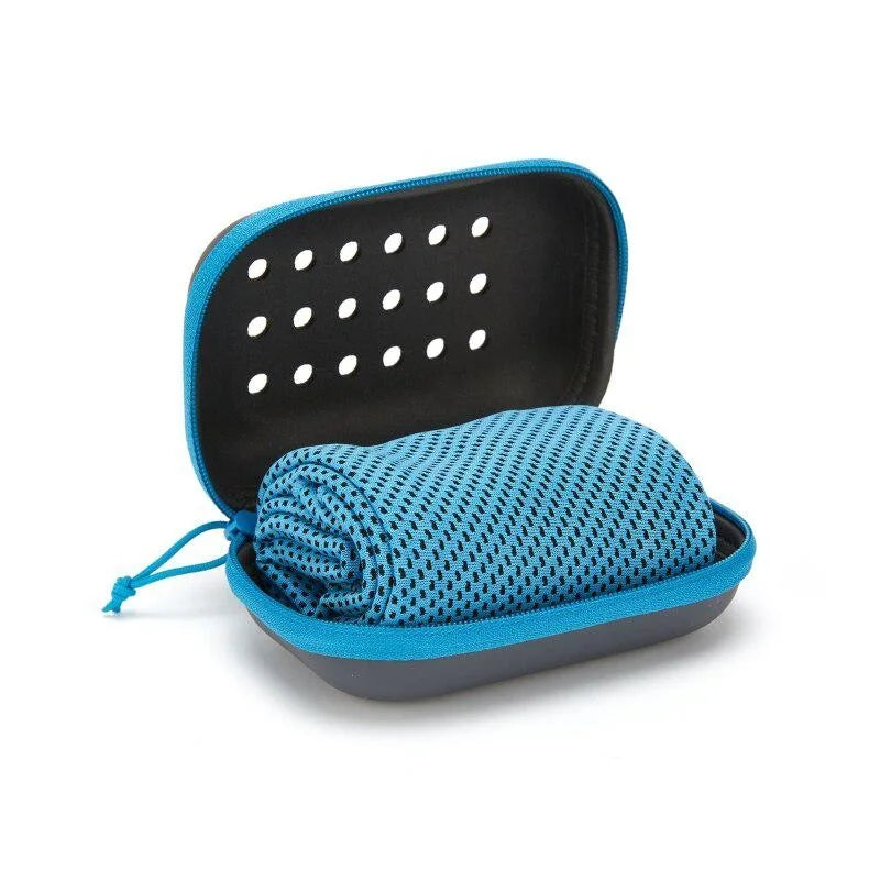 Quick Drying Cooling Towel Soft Breathable Chilly Sweat Absorption Cold Towel with Storage Box Sports Running Yoga Gym Club Quick Pick Grocers