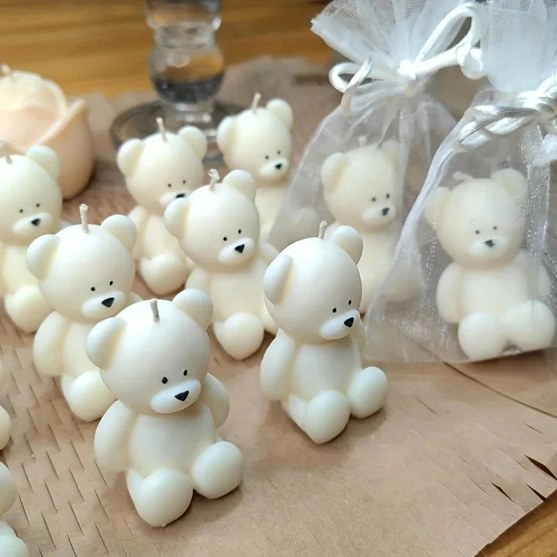 Silicone Bear Mold for Scented Candles, Soap Making and Resin Casting - Cute Animal Shape Mold for Home Decor, Aromatherapy Econic Blanks