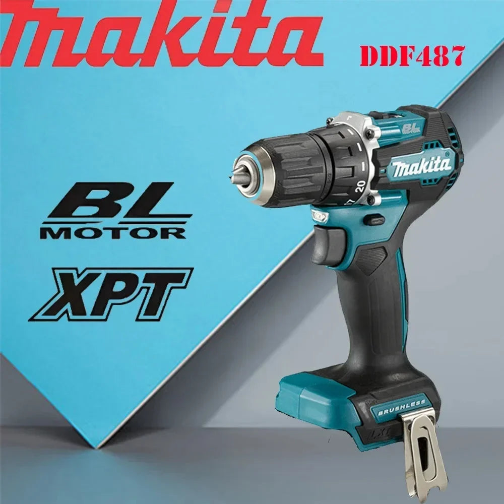 Makita Original DDF487 Cordless Driver Drill 18V Brushless Electric Impact Screwdriver Rechargeable Power Tool (ony tool) Quick Pick Grocers