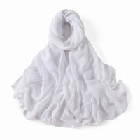 Women Big Size Plain Solid Cotton Rayon Hijab Scarf Lady High Quality Wraps and Shawls Musulman Headband Islamic Turban 180*95Cm Econic Blanks