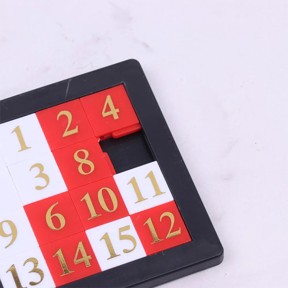 Early Educational Math Toy Developing for Children Plastic 1-15 Number Puzzles Kids Toy Sliding Puzzle Toy 15 Tiles Logics Game Quick Pick Grocers