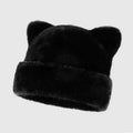 Leopard print plush teddy bear hat for women, sweet and cute, thick and warm, retro and versatile, hooded beanie. Purest Peak