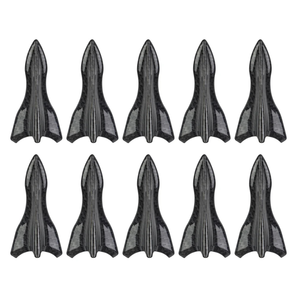 10Pcs Universal PU Rear Roof Shark Fins Spoiler Wing Kit Car Roof Spoiler Bumper Spoiler Shark Fin Diffuser Vortex Generator