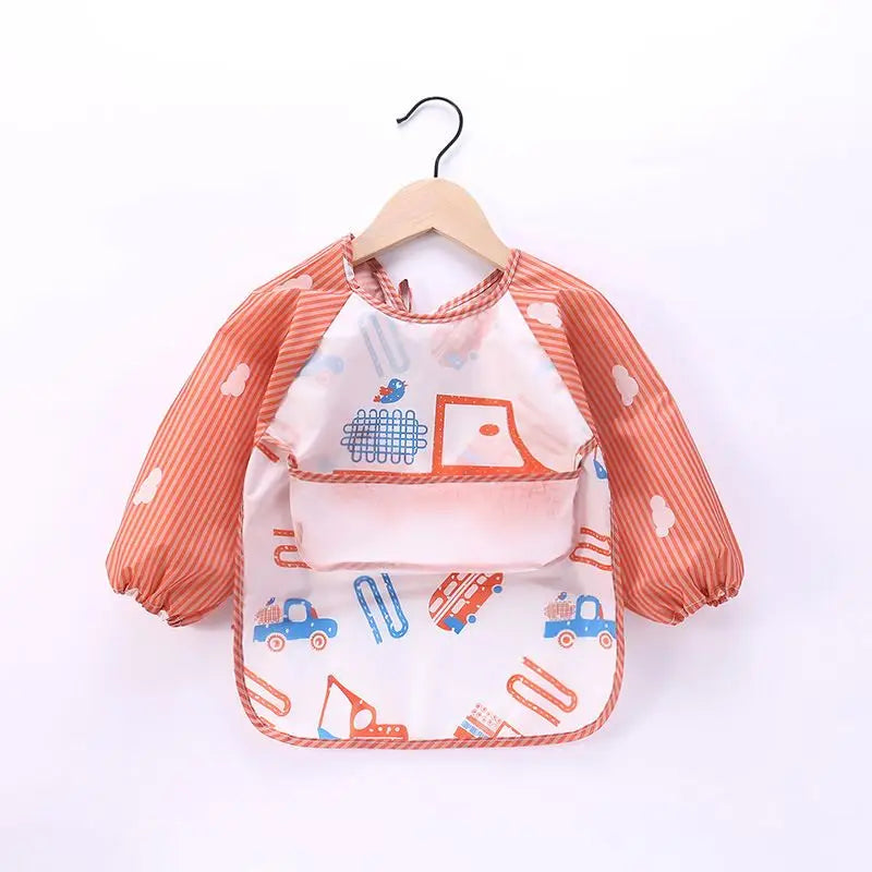 Waterproof EVA Full Sleeve Baby Bibs Children Apron Long Sleeve Feeding Smock Kids Eating Breastplate Infant Scarf Clothing Quick Pick Grocers