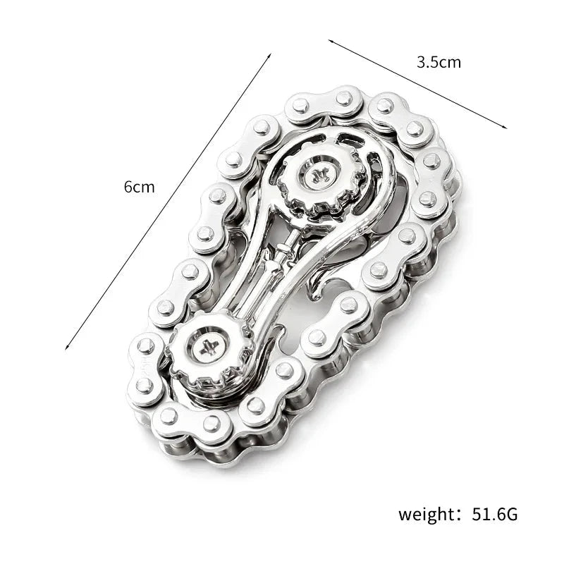 Sprockets Flywheel Fingertip Gyro Fidget Spinner Antistress Anxiety Metal Bike Chains EDC Spinner Fidget Toys For Adult Kids Econic Blanks