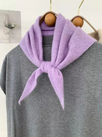 New Women Wool Scarf Shawl Winter Warm Soft Knitted Striped Triangle Fashion Brand Bandana Lady Wool Scarves Quick Pick Grocers