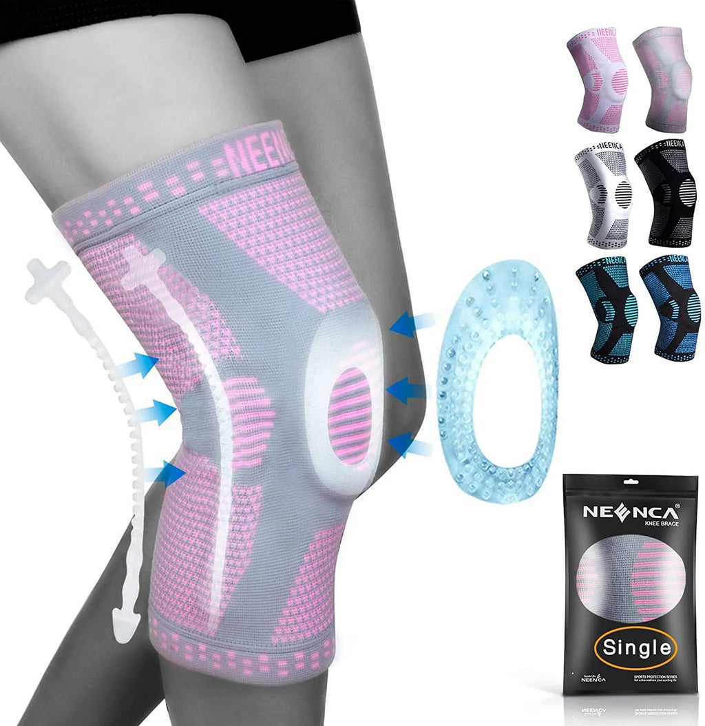 NEENCA Copper Knee Brace Knee Support with Patella Gel Pad &Side Stabilizers for Knee Pain Sport Arthritis ACL Joint Pain Relief Quick Pick Grocers