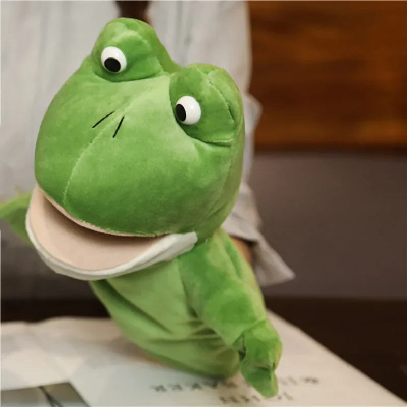 Stuffed Plush Animals Toys Hand Finger Story Puppet Kawaii Dolls Educational Baby Toys Lion Elephant Bunny Monkey Children GIft Purest Peak
