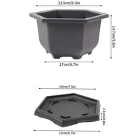 Rectangular Flowerpots Plastic Bonsai Plants Pot Square for Flower Balcony Garden Yard Landscape Bonsai Pot Trays Home Decor Quick Pick Grocers