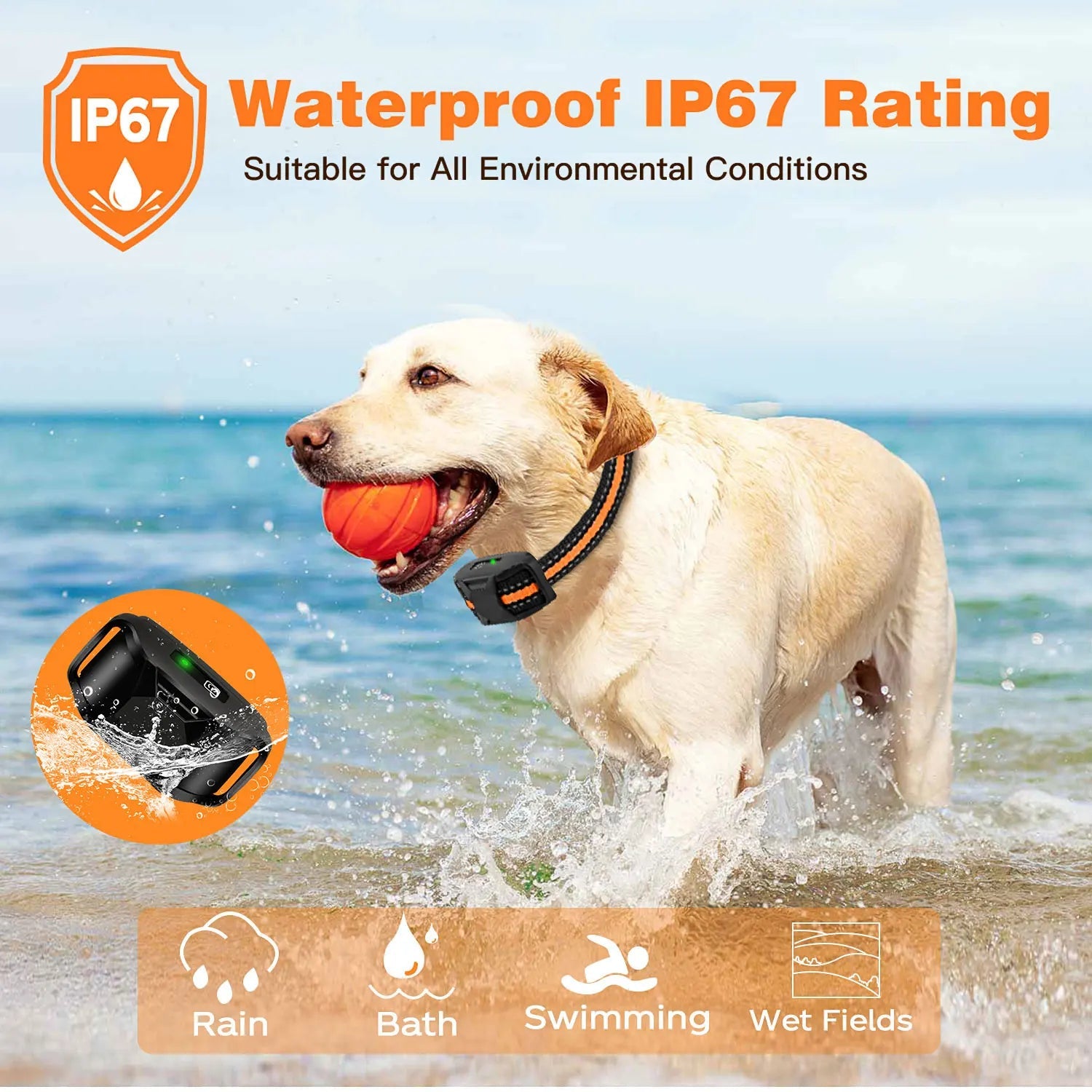 3300Ft Electric Dog Training Collar Remote Control Waterproof Pet BehaviorFor 5-120lbs Puppy With Shock Vibration Quick Pick Grocers