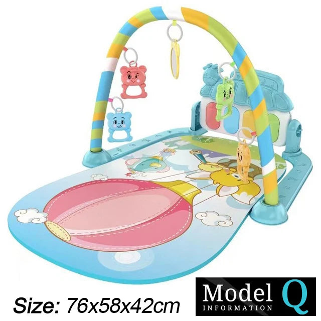 Baby Fitness Stand Music Play Gym Activity Toys Newborn Piano Crawling Blanket Pedal Game Pad Early Education 0-36 Months Gifts Purest Peak