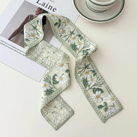 Cashew flower silk scarf, double-sided printed headband, ins decoration, versatile triangle scarf accessories Quick Pick Grocers