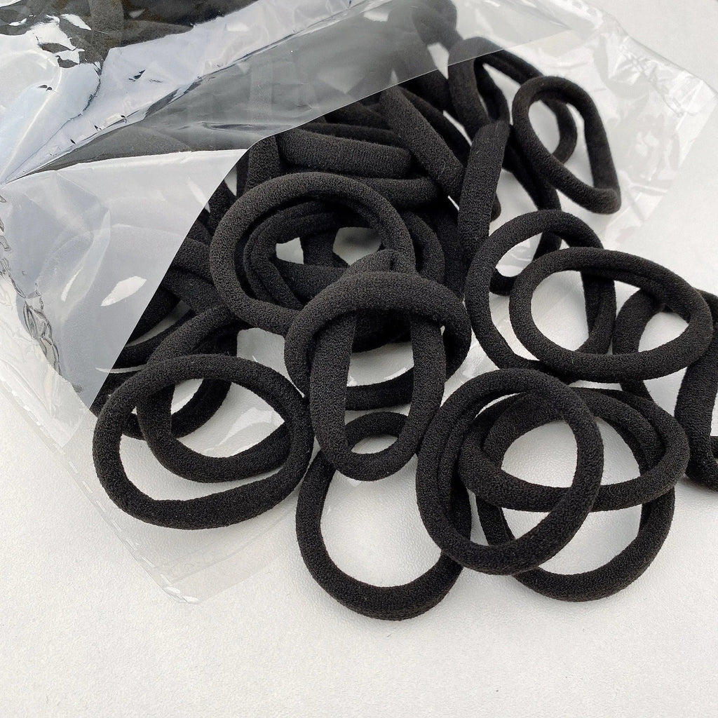New 50PCS/Set Women Girls Candy Colors Nylon Basic Scrunchie Hair Tie Ponytail Hold Hair Rubber Bands Fashion Hair Accessories Quick Pick Grocers