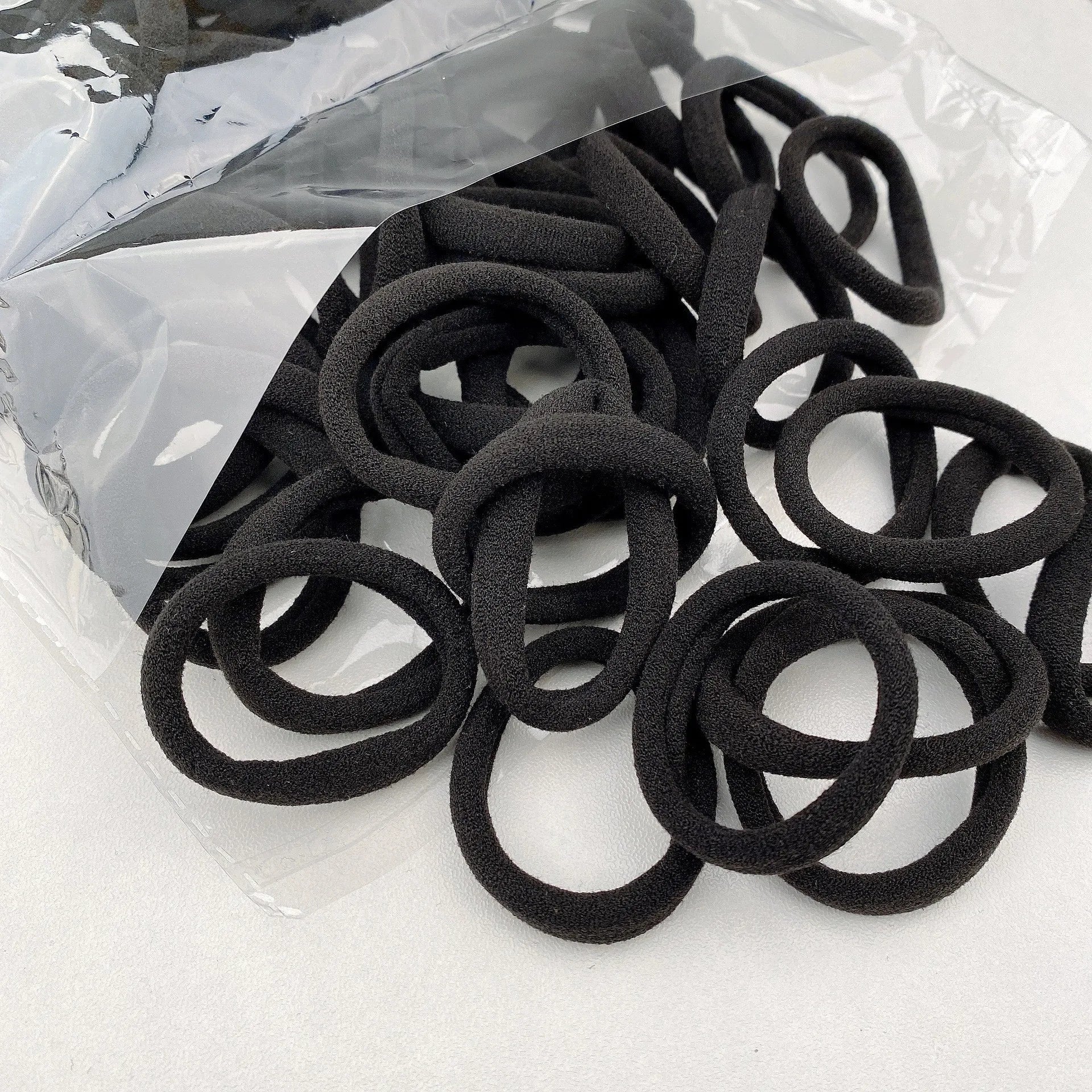 New 50PCS/Set Women Girls Candy Colors Nylon Basic Scrunchie Hair Tie Ponytail Hold Hair Rubber Bands Fashion Hair Accessories Quick Pick Grocers