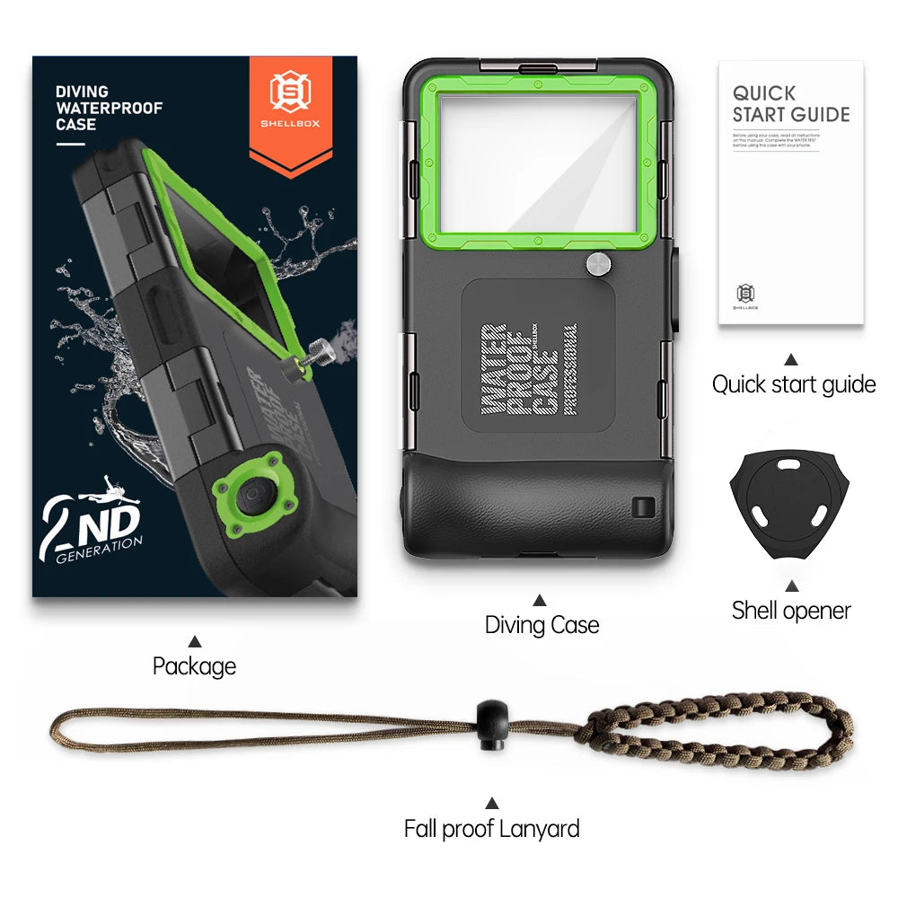 Multi-functional, durable, waterproof, 15m/50ft, universal 6.9 inch waterproof phone case, IP68, professional diving photography Quick Pick Grocers