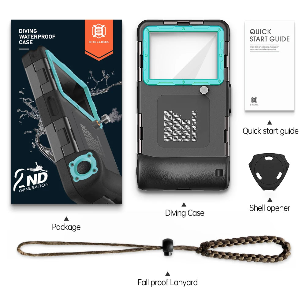 Multi-functional, durable, waterproof, 15m/50ft, universal 6.9 inch waterproof phone case, IP68, professional diving photography Quick Pick Grocers