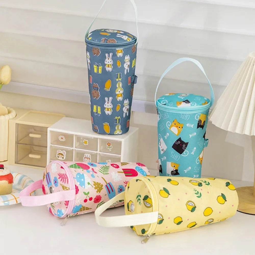 Portable Milk Tea Tote Bag Heat Preservation Bag Carrying Insulated Cup Cover Umbrella Bag Handbag Camping Drinkware Accessories Econic Blanks