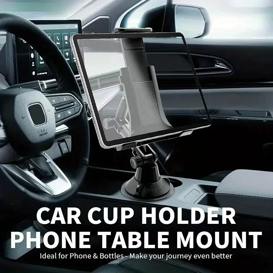 ABS Material Waterproof Car Cup Holder Mount for Tablets and Phones, Heavy Duty Expandable Base for Auto Vehicles