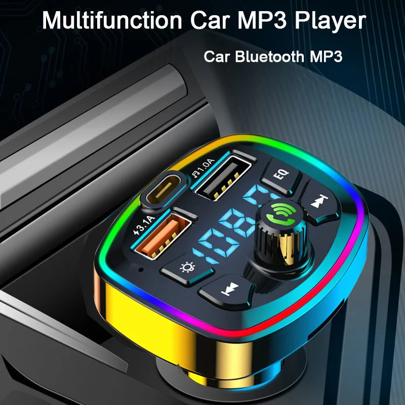 Car Bluetooth 5.0 FM Transmitter Wireless Adapter Mic Audio Receiver Auto MP3 Player 2.1A Dual USB Fast Charger Car Accessories Quick Pick Grocers