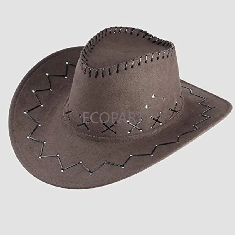 Cowboy Costume Accessories Cowboy Hat Bandanna Toy Guns with Belt Holsters Cowboy Set for Halloween Party Dress Up Six Piece Set Quick Pick Grocers