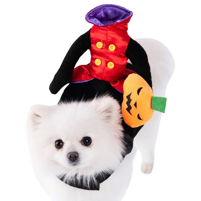 Halloween Dagger Pet Costume - Funny Knife-Holding Dog & Cat Standing Dress for Festival Dress-Up Econic Blanks