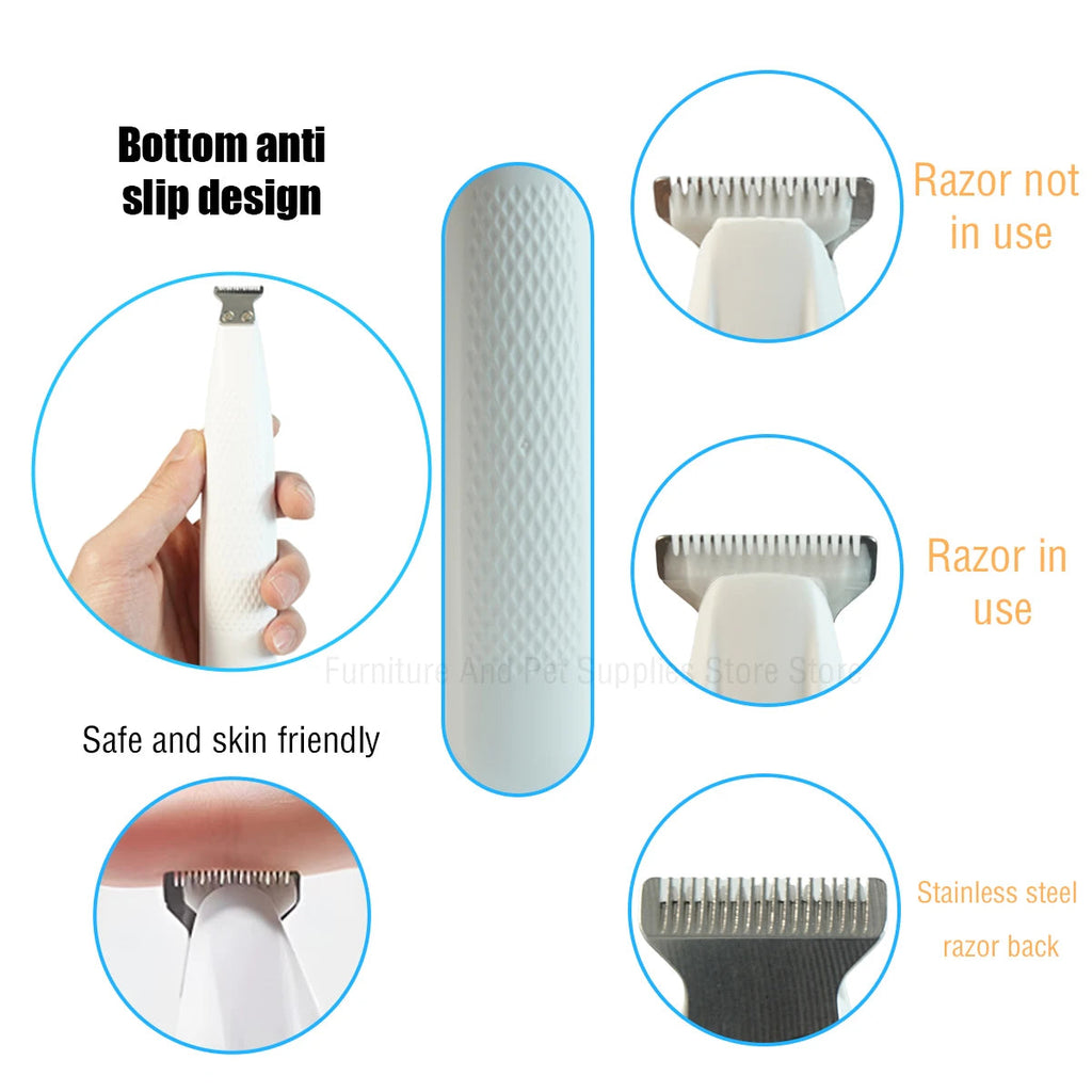 New Dog Paw Trimmer with LED Light Fully Waterproof Pet Hair Trimmer with LED Display Dog Clippers for Grooming 18mm Widen Blade Quick Pick Grocers