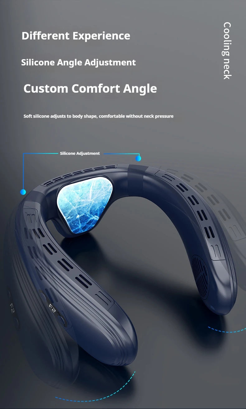 New Neck Air Conditioner Portable Neck Fan Rechargeable Semiconductor Cooling Bladeless Fan Outdoor Personal Fan Wearable Cooler Quick Pick Grocers