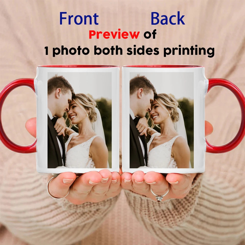 Personalised Your Photo Mug, Custom NAME IMAGE  Cup,Customize Coffee Mugs, Tea Cups, Mothers' day, Fathers' day Wedding Gift Quick Pick Grocers