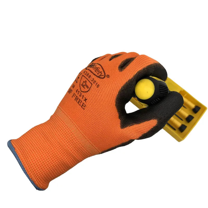 NMSafety 12 Pairs Work Gloves For PU Palm Coating Safety Protective Glove Nitrile Professional Safety Suppliers Quick Pick Grocers