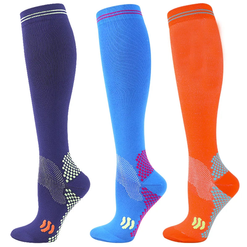 1/3 Pairs Dropship Compression Socks Varicose Veins 20-30 Mmhg Men Women Socks For Running Cycling,Football Soccer Stockings Quick Pick Grocers