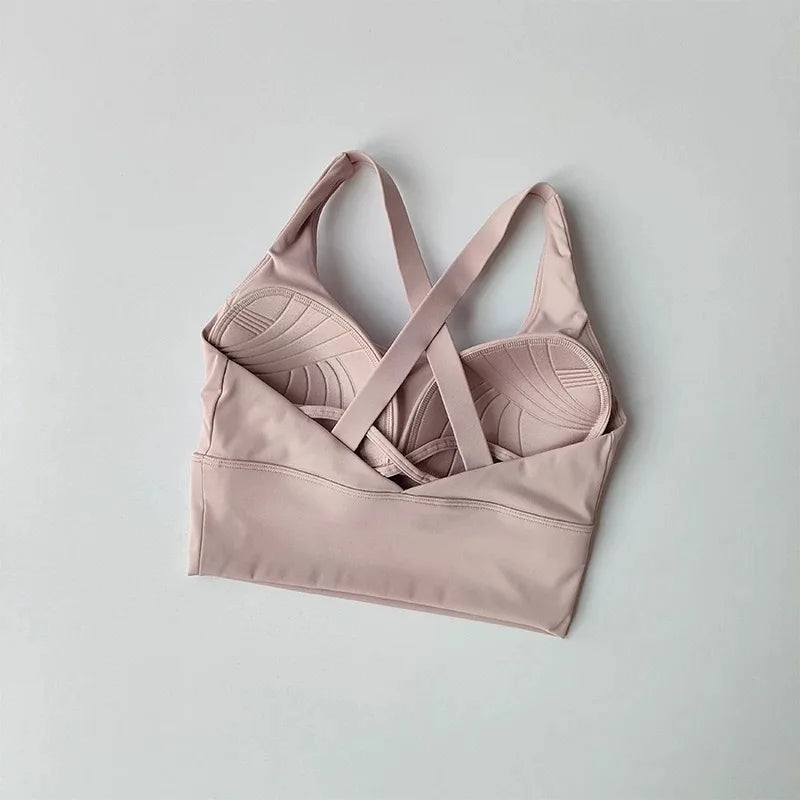 Shockproof High-Intensity Exercise Fitness Bra All-In-One Cup Running Gathered Yoga Beauty Back Breathable Sports Bra for Women Quick Pick Grocers