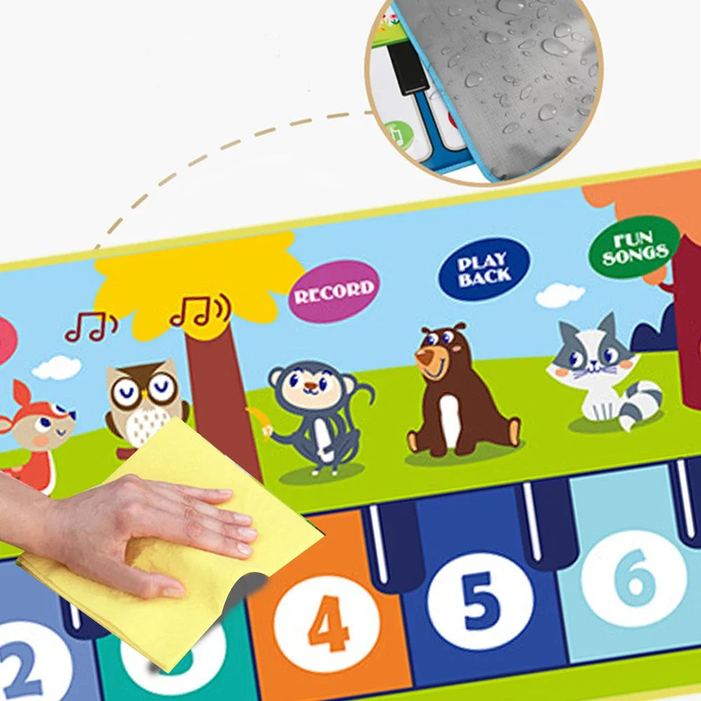 Piano Mat for Kids Kids Toddlers Floor Keyboard Dance Mat Baby Fitness Play Animal Music Blanket Instrument Toys Girl Boy Gift Econic Blanks