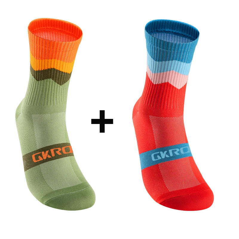 2pairs Professional Cycling Socks Breathable Road Bicycle Socks Men Women Outdoor Sports Racing e Compression Cycling For Women Quick Pick Grocers