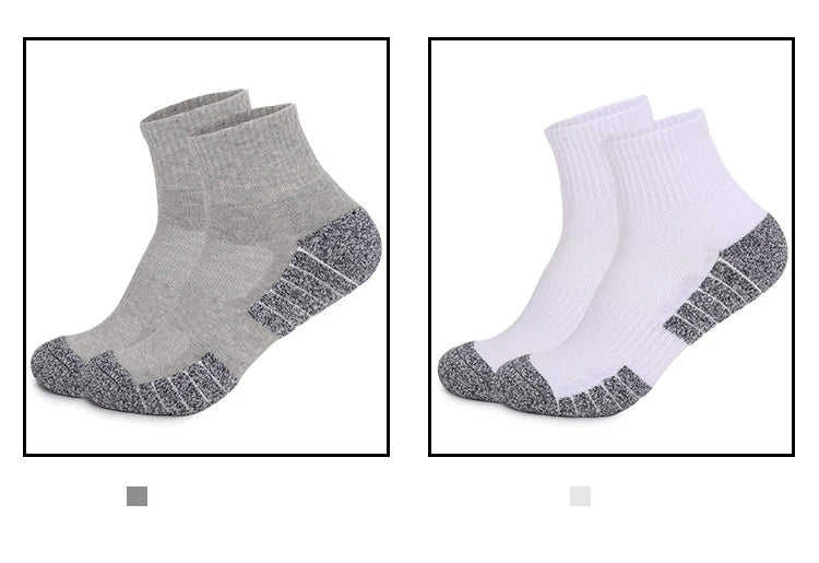 6 pairs Outdoor sports socks Thickened towel bottomed hiking socks Sweat-absorbing short tube sports running socks Men Socks Quick Pick Grocers