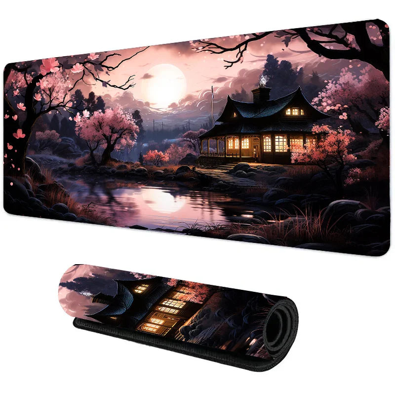 Night Moonlight large cool mouse pad laptop non-slip esports office desk mat game player mousepad mini PC desktop accessories Quick Pick Grocers