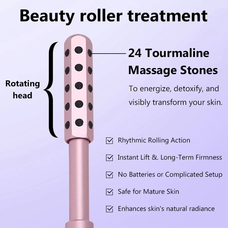 24 Germanium Face Massage Beauty Acupoint Roller Stick Wholesale Beauty Roller Tool Face Gua Sha Massager Women Skin Care Beauty Purest Peak