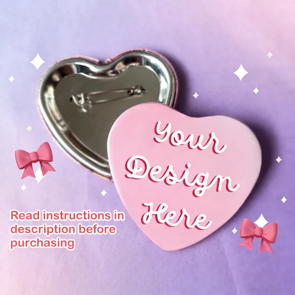 Customized Personalized Heart-Shaped Tin Badges With Text Designs And Logo Printing A Perfect Gift For Children And Loved Ones Quick Pick Grocers