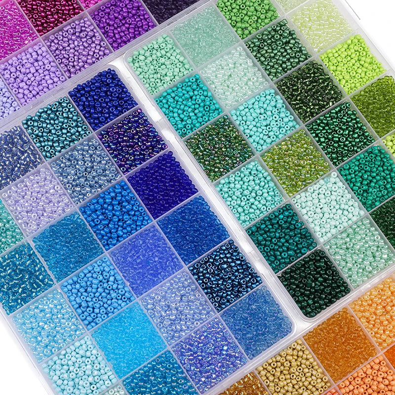 About 5200Pcs24 Grid Rice Bead Box Handmade DIY Jewelry Bracelet Earrings Kandi Jewelry Accessories Materials Econic Blanks