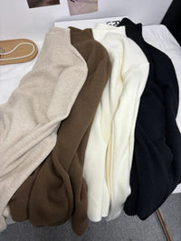 Women's Casual Vintage Knitted Long Sleeve Pullovers 2026 Autumn Winter Fashion Turtleneck Ladies Solid Sweater Woman clothing Quick Pick Grocers