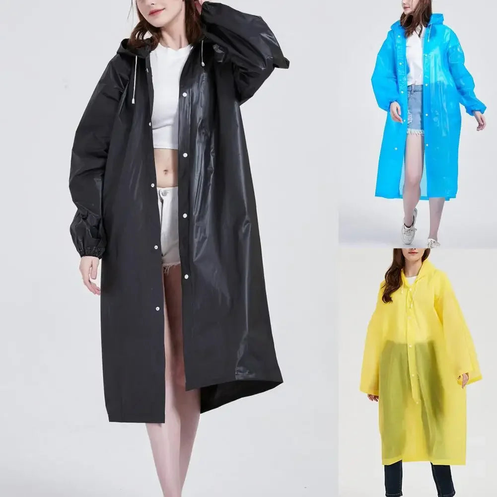 High Quality 1piece 145*68CM EVA Unisex Raincoat Thickened Raincoat Women Waterproof Men Black Camping Waterproof Rainwear Suit Quick Pick Grocers