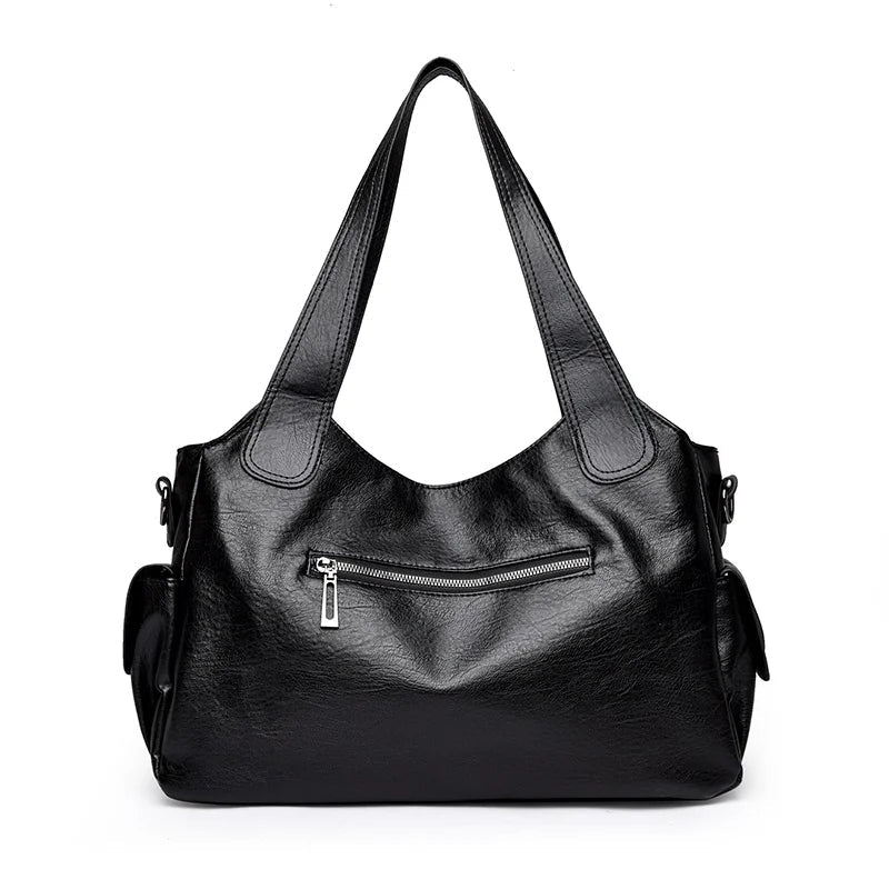 Pu shoulder bag fashionable temperament zipper opening design daily commuter handbag Quick Pick Grocers