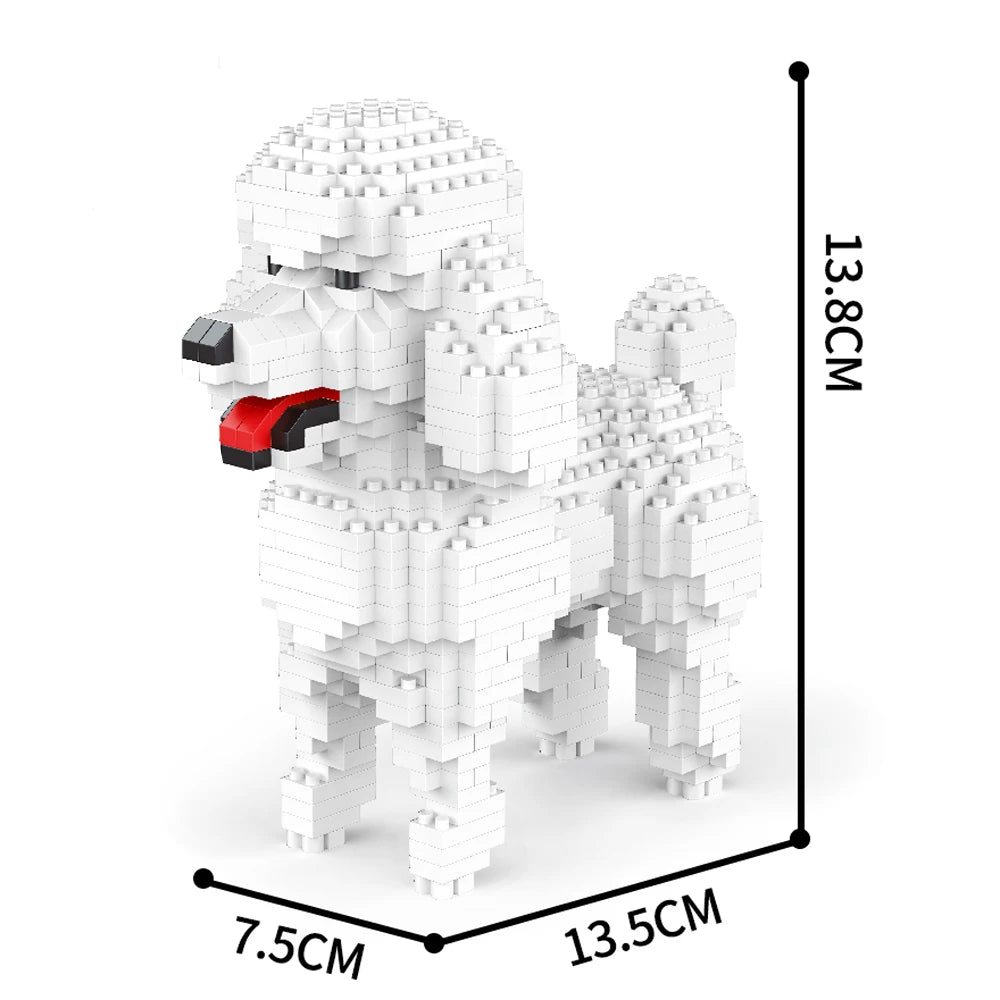 KNEW BUILT Dachshund Dog Model Mini Building Block Toy Set 9 Style for Pet Enthusiasts Teddy Hughes Corgi Collie Pet Style Brick Quick Pick Grocers