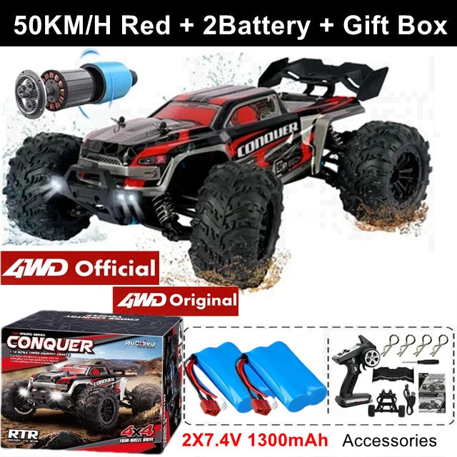 4WD Remote Control Car Off Road 4x4 RC High Speed Buggy Truck Super Brushless 50 or 80KM/H Fast Drift Racing Toy Kids Adults Econic Blanks
