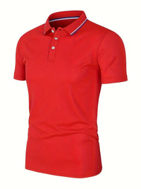 2025 Hot Sale Men's Summer Casual Breathable Comfortable Polo Shirt Men's Solid Color High Quality Short Sleeve T-Shirt Quick Pick Grocers