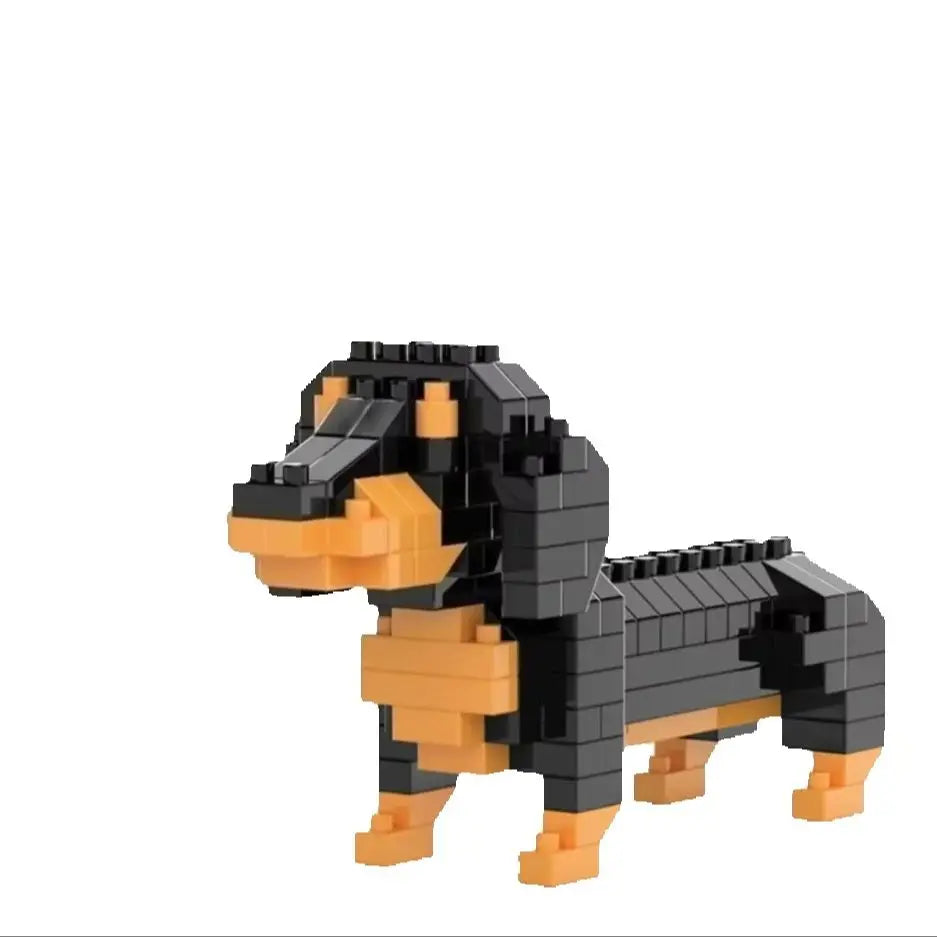 Mini Dachshund Dog Building Blocks Toy for Adults and Kids: Detailed and Lifelike Design, Fun and Educational Construction Set Quick Pick Grocers