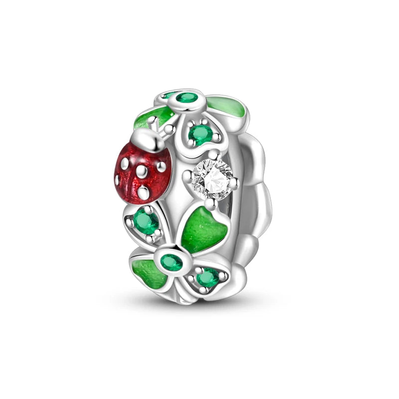 100% 925 Sterling Silver Rainbow Zircon Colorful Butterfly Dragon Shaped Silicone Stopper Charms Beads Fit DIY Bracelets Jewelry Econic Blanks