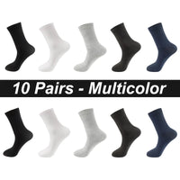 10Pairs/Lot Men Combed Cotton Socks Black Casual Business Breathable High Quality Man Sock New For Male Plus Size EU38-48 Quick Pick Grocers